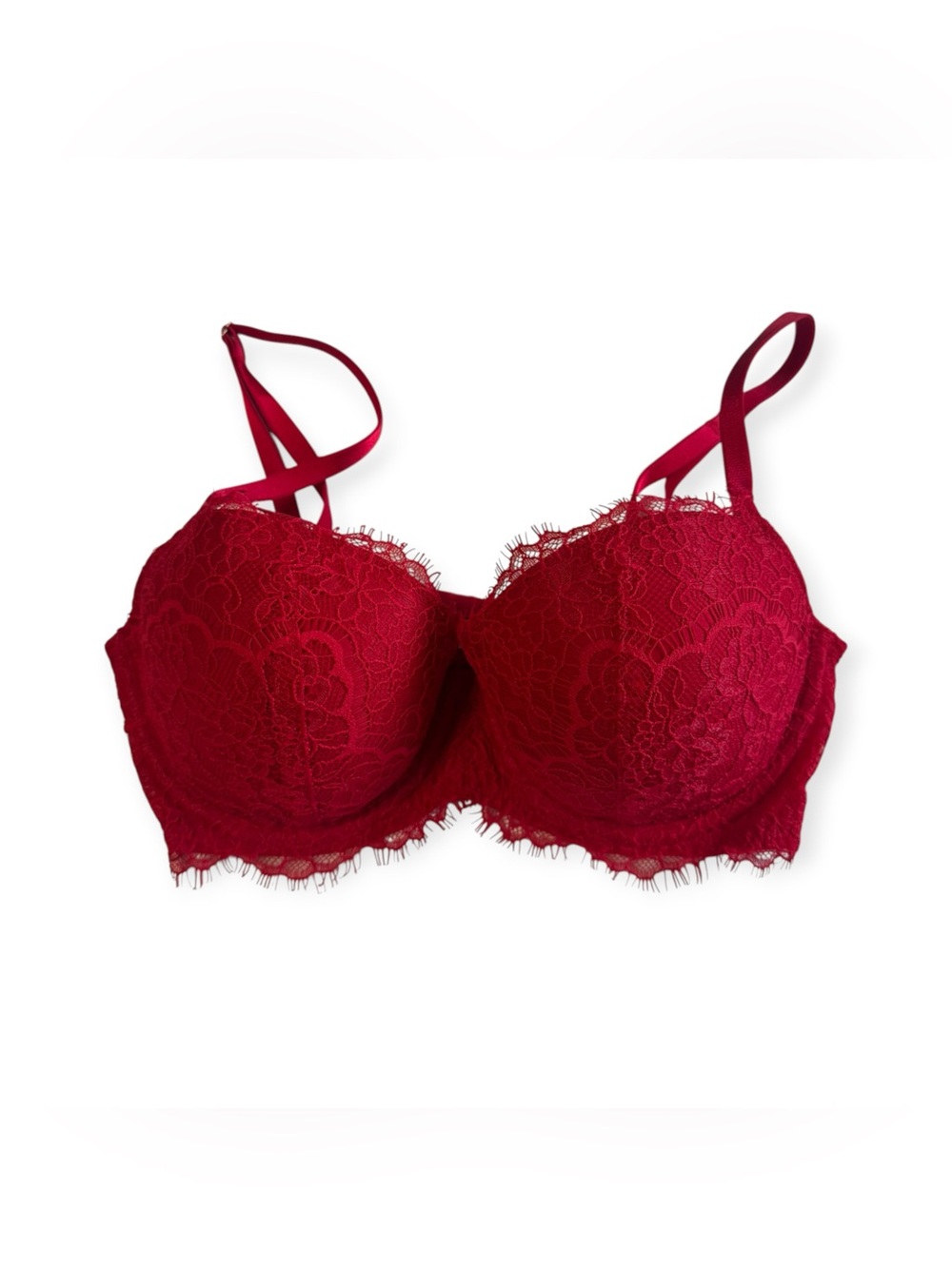 Victoria's Secret Red Lace Balconette Bra